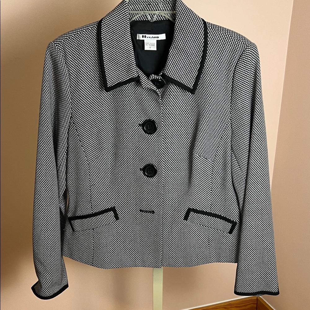 Nygard Collection Black and Off White Blazer